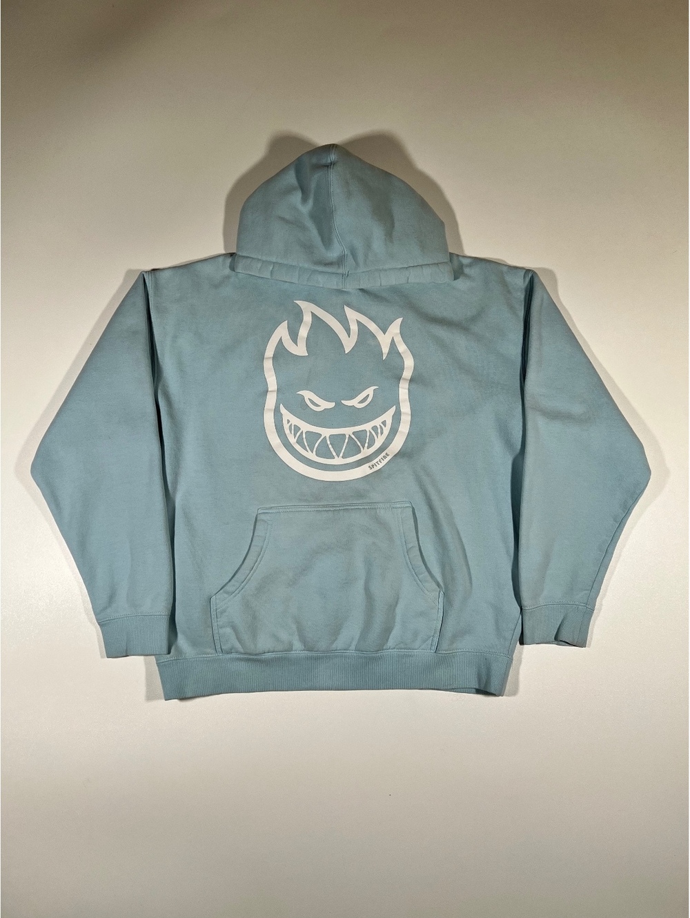 Spitfire Wheels Light Blue Bighead Logo Pullover Hoodie Skateboard Streetwear